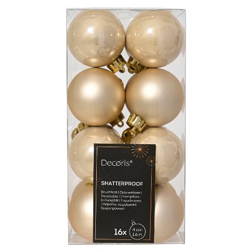 Set palline albero Natale (16pz-4cm) Plastica Pearl 9021790