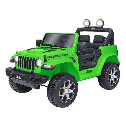 Auto elettrica Jeep Rubicon Wrangler 12V 7Ah Litio RC (126x70cm) ESPIDKO Lime 42758