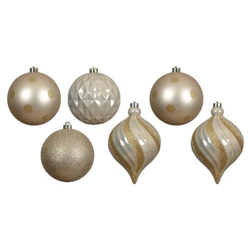 Set palline albero Natale (6pz-15cm) Plastica Pearl 9022367