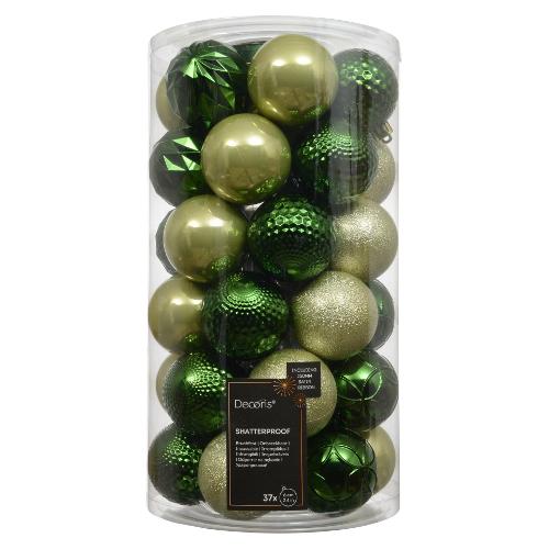 Set palline albero Natale (37pz-6cm) Plastica 9023944
