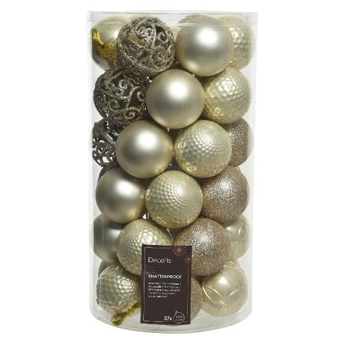 Set palline albero Natale (37pz-6cm) Plastica Pearl 9020806