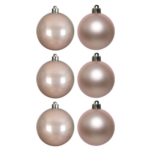 Set palline albero Natale (6pz-8cm) Plastica Blush pink 9022114