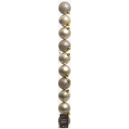 Set palline albero Natale (10pz-6cm) Plastica Pearl 9020176