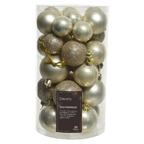 Set palline albero Natale (30pz) Plastica Pearl 9022906