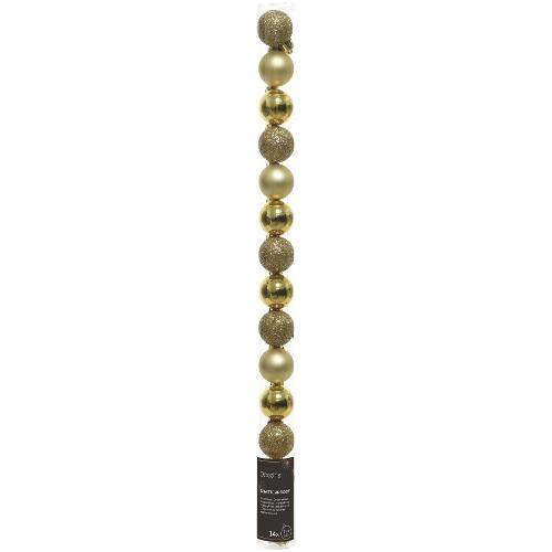 Set palline albero Natale (14pz-3cm) Plastica Gold 9020456
