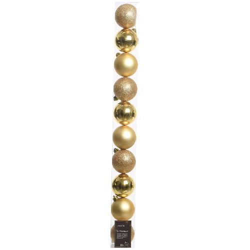 Set palline albero Natale (10pz-6cm) Plastica Gold 9020170