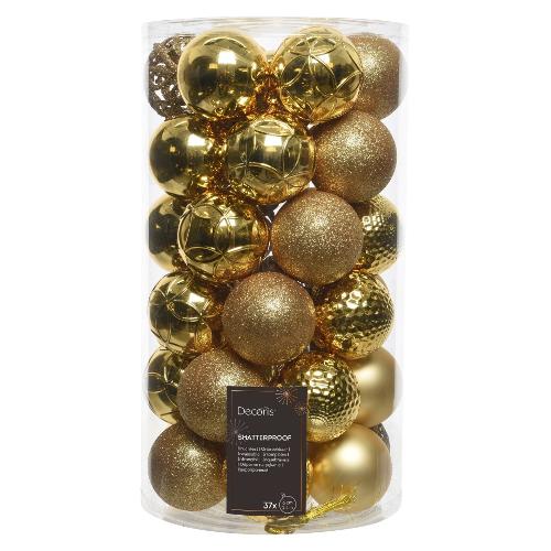 Set palline albero Natale (37pz-6cm) Plastica Gold 9020800