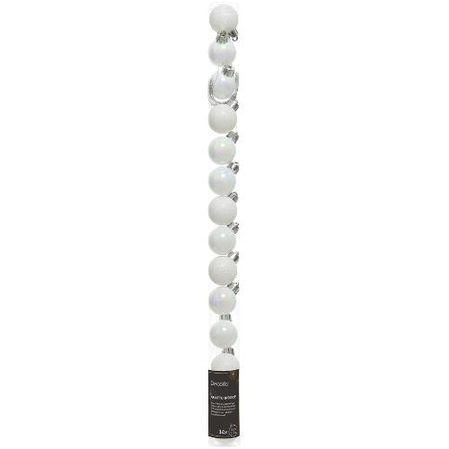 Set palline albero Natale (14pz-3cm) Plastica White iris 9020461