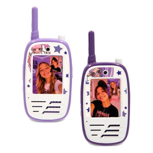Walkie talkie con schermo video 2" portata 300 mt K-POP IDOL Viola 922556