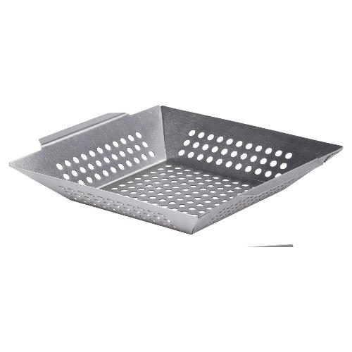 Vassoio grill inox barbecue per verdure (30x26x5cm) Cromo satinato YL8000640
