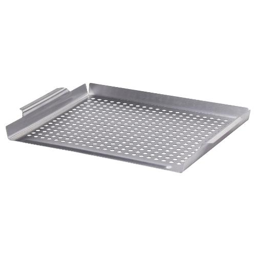 Vassoio grill inox barbecue per verdure (38x28x3,5cm) Cromo satinato YL8000630