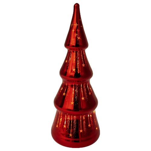 Albero Natale soprammobile Rosso D4059 (9,5x22cm) 1 luce - LED