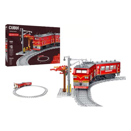 Treno con rotaie batteria ricaricabile USB ( 747 pz ) CUBIX 42941