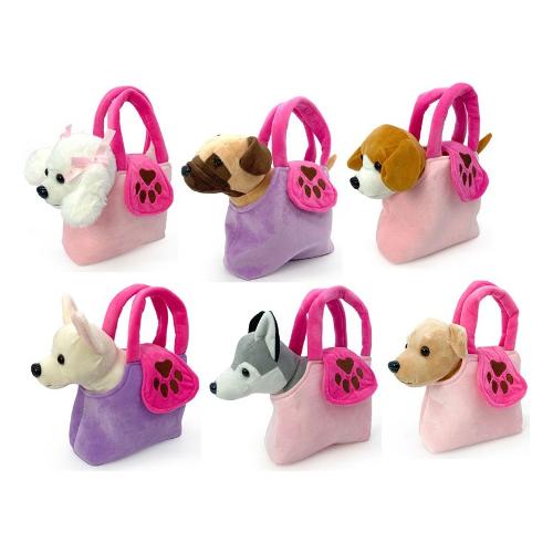 Peluche Cagnolino in borsetta (25cm) Assortito 25536