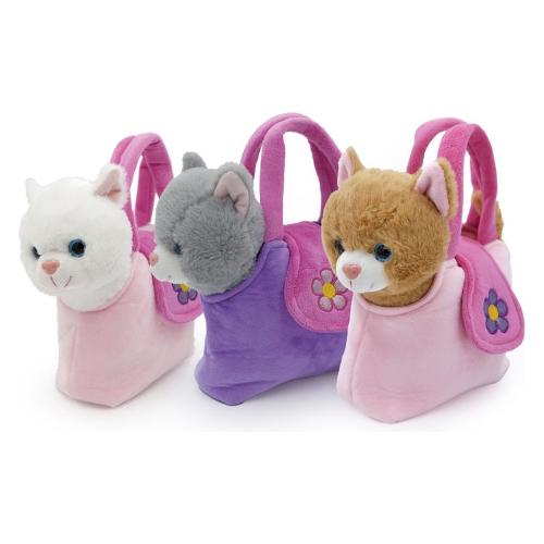 Peluche Gattino in borsetta (25cm) Assortito 25534