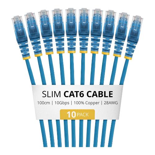 Cavo di rete 6 U/UTP Patch Cable 10 Pack Blue 1m N6PAT100CMBLS10PK
