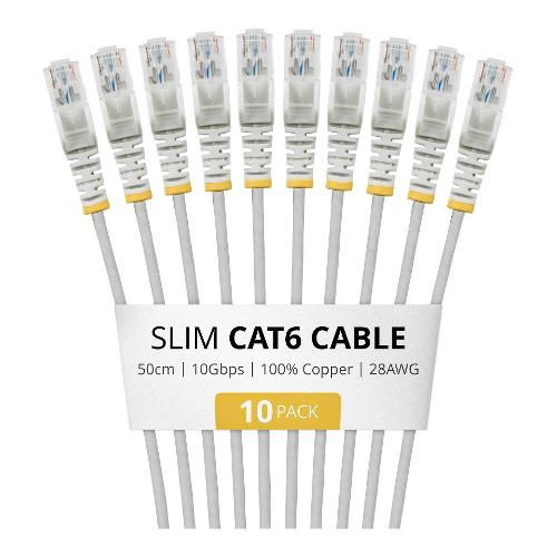 Cavo di rete 6 U/UTP Patch Cable 10 Pack Gray 0,5m N6PAT50CMGRS10PK