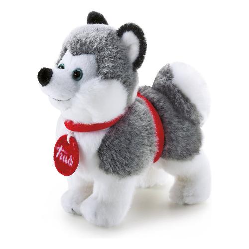 Peluche Cagnolino Husky Marcus (15x8x15cm) TRUDINO Grigio e Bianco 51010