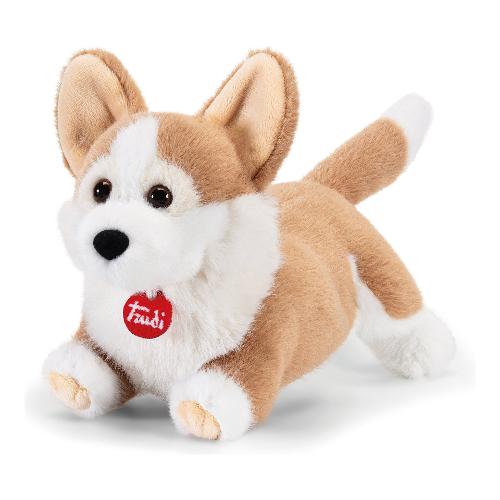 Peluche Cane Corgi Gilda S (24x16x19cm) CLASSIC Marrone e Bianco 52271