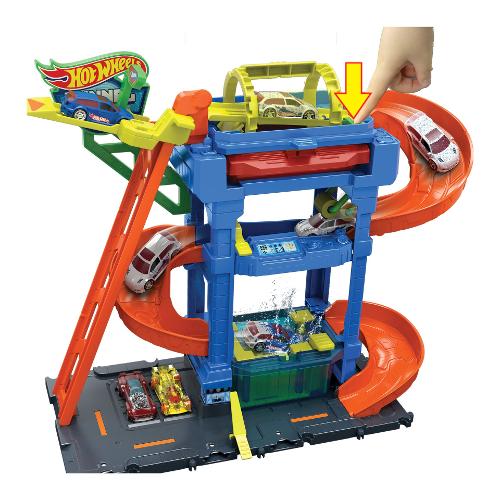 Playset Autolavaggio tunnel cambia colore let's race HOT WHEELS CITY HTN80