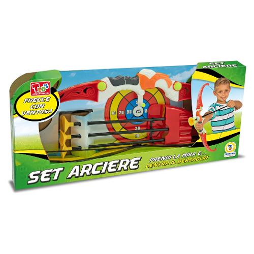Set Arciere con arco, 3 frecce ventosa e bersaglio TEO'S 66647