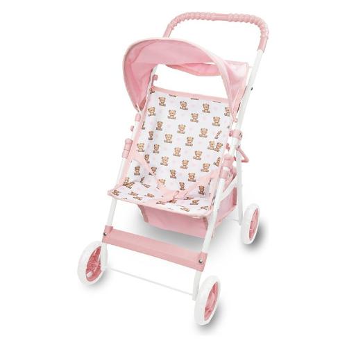 Passeggino giocattolo con tettuccio regolabile (33x51x56cm) BABY TEO Rosa 81057