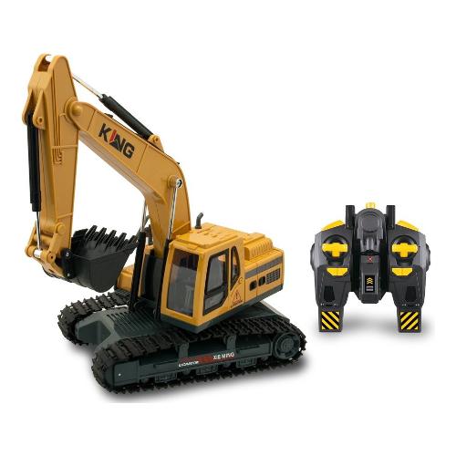 Radiocomando Escavatore King 360° con suoni e luci 2,4 GHz T-CONTROL Giallo e Nero 65266