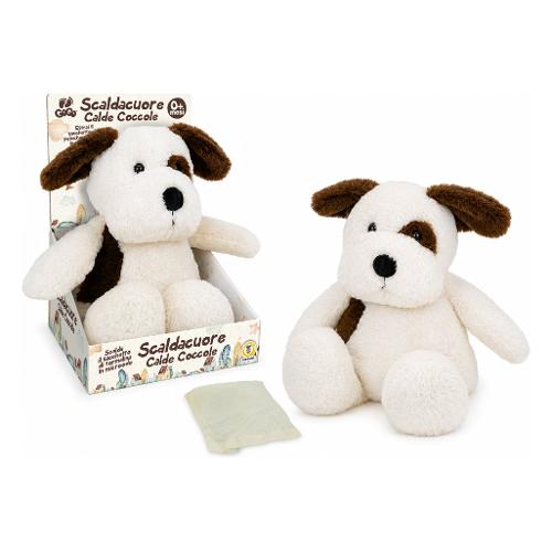 Peluche Cagnolino Scaldacuore (26cm) GOGO Bianco 39630