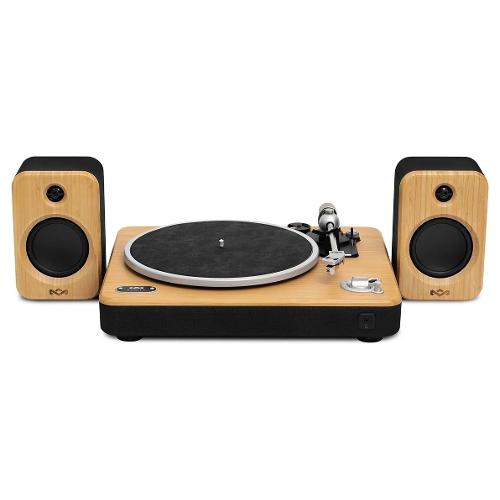 Giradischi STIR IT UP Wireless 2+ with Speakers Wood e Black EM JT305 SB