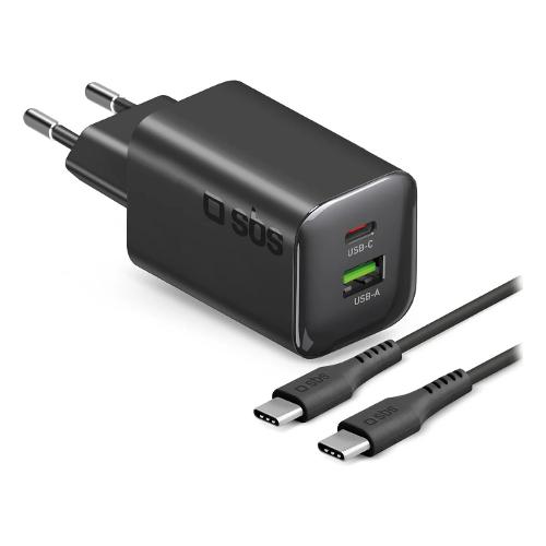 Caricabatterie USB Type-C, USB Type-A MINI WALL CHARGER GaN Black TETRKITGAN1A1C65WK