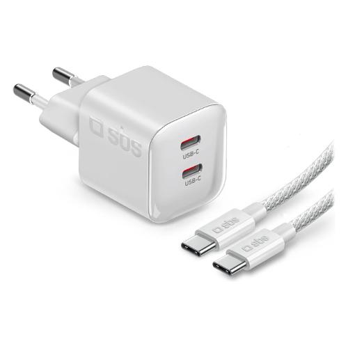 Caricabatterie USB Type-C MINI WALL CHARGER White TETRKITGAN2C60MINI