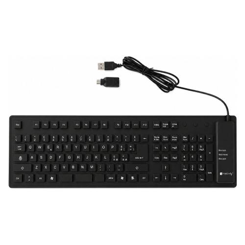 Tastiera computer Flessibile in Silicone Black IDATA KB R109B