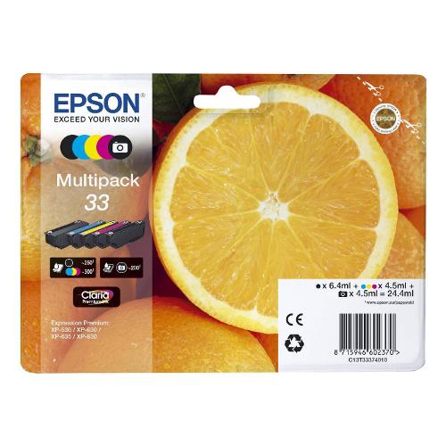 Set cartucce stampante Serie Arance CLARIA Multipack 33 C13T33374021