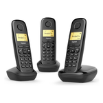 Cordless Gigaset Cordl.A170 Trio Black( 3 A170 Black)