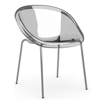Sedia Connubia Calligaris Sedia CS/1390 BLOOM P77/P848 Cromo/Trasp