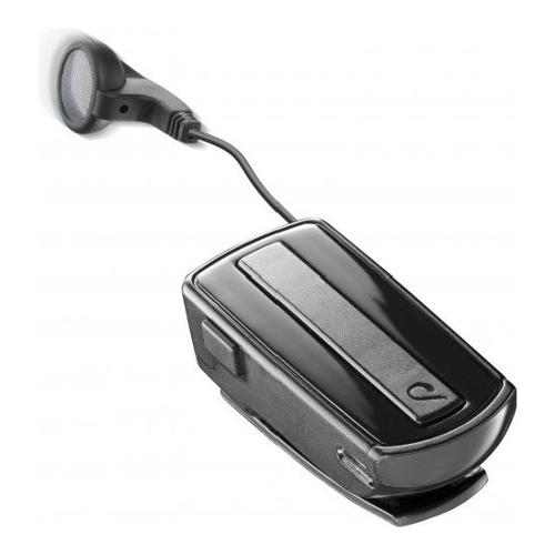 Auricolari microfono bluetooth Roller Clip Headset (Multipoint Dualphone) Nero e Argento BTCLIPARDP
