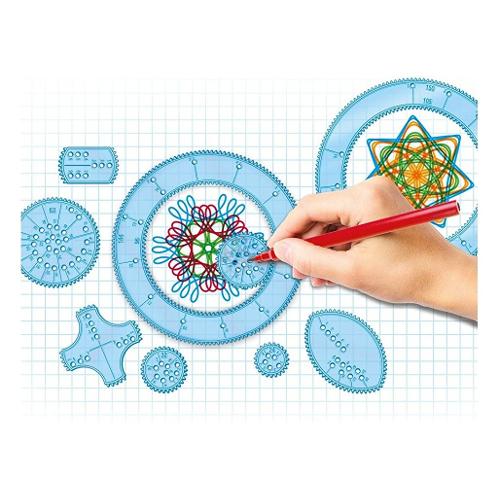 Schema Di Spirografo Per Disegno Di Bambini Con Kit Di Spirografo Piatto  Immagine Stock - Immagine di progettazione, geometria: 221909123