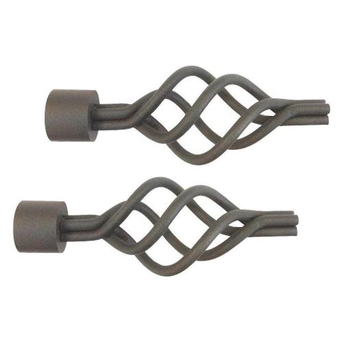 Set terminali bastoni tenda PONTE VECCHIO Cestello Ferro naturale 041 B84047