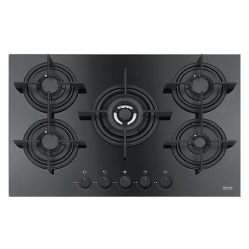 Piano cottura gas 5 zone MYTHOS Fhcr 755 4G Tc He Bk C Cristallo nero (75cm)