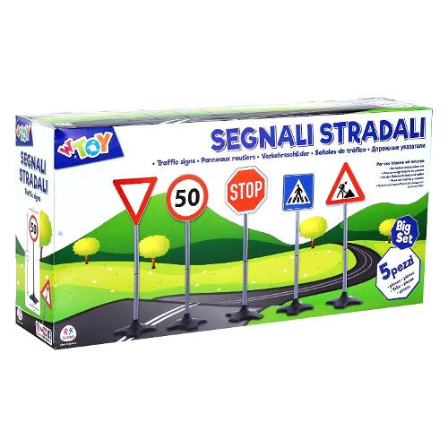 Set 5 segnali stradali gioco W’TOY Assortito 38307