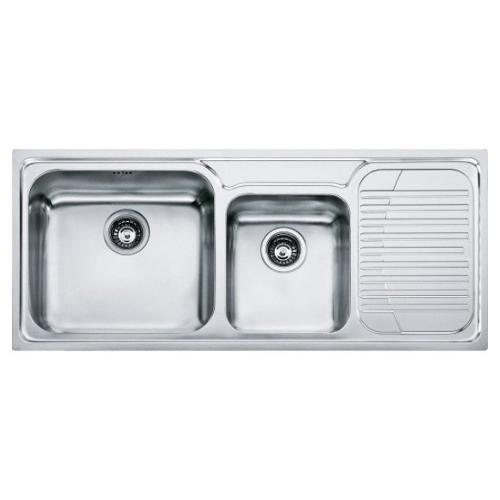 Lavello 2 vasche (116x50cm) Gax 621 GALASSIA Inox Spazzolato 101 0017 506