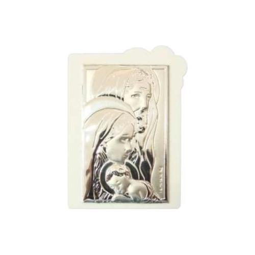 Icona Argento (4,5x6,5cm) SACRA FAMIGLIA 0429 05