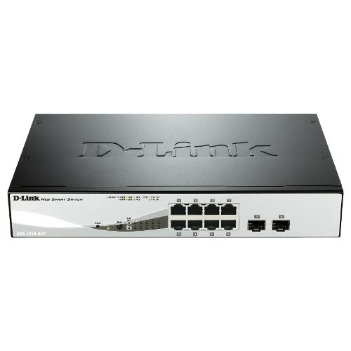 Switch di rete 8 porte DGS 1210 SERIES Smart Managed PoE+ Black e Silver DGS 1210 08P Gigabit (1000Base-TX)