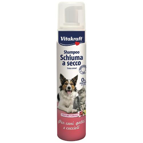 Detergente gatti, cani schiuma a secco floreale spray 250 ml 111