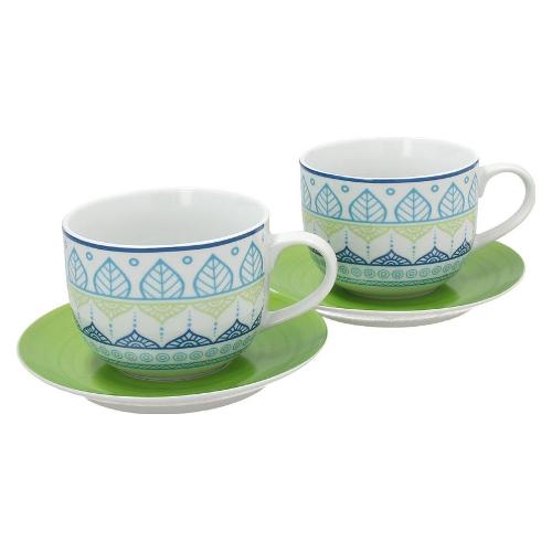 Set tazze porcellana con piatto 2 pz (500ml) OLIMPIA OM085045456