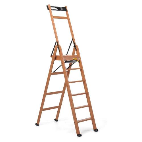 Scala domestica 6 gradini Lascala noce 380006