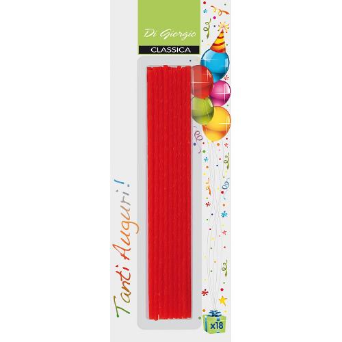 Set candele compleanno stelo 18 pz (16cm) Rosso 5921 14