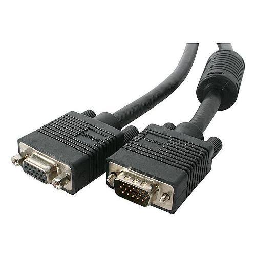 deleyCON 3,0m VGA Cavo 15Pol - S-VGA Cavo per Monitor Innesto D-Sub 1080p Full HD 3 Volte Schermato Riparo da Pieghe Contatti Dorati - Nero