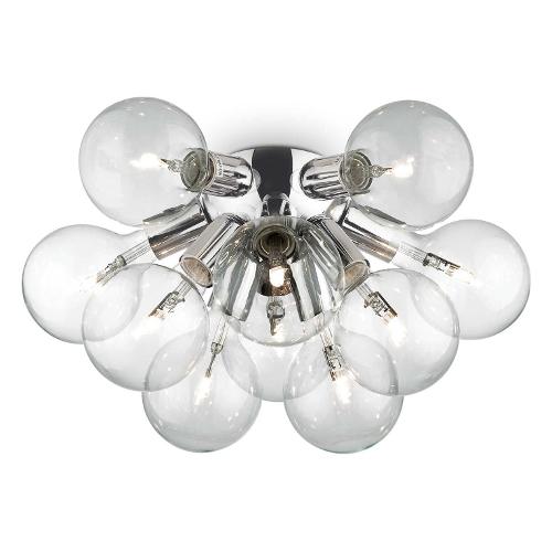 Plafoniera DEA pl10 Cromo (55x23,5cm) 074740 10 luci - E27 - Max 200W