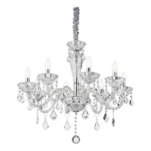 Lampadario TIEPOLO sp8 Trasparente (70cm) 034720 8 luci - E14 - Max 320W